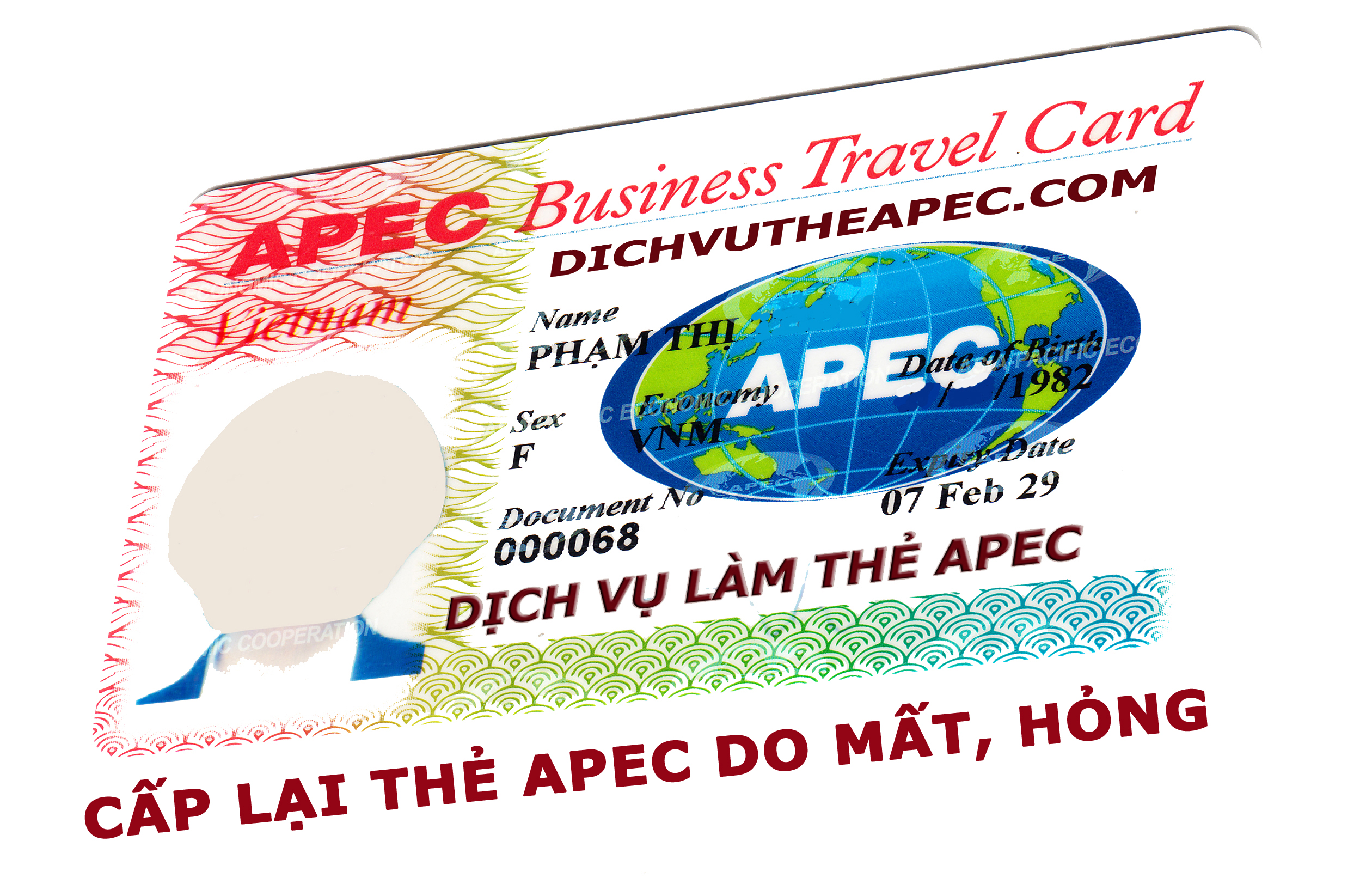 dịch vụ cấp lại thẻ apec do mất, hỏng