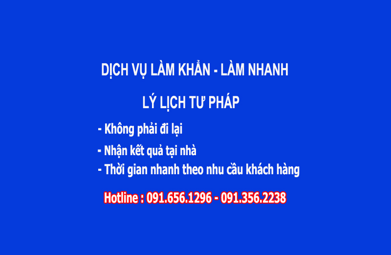 Dịch vụ lý lịch tư pháp nhanh