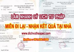 Dịch vụ làm lý lịch tư pháp nhanh