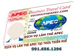 Dịch vụ làm thẻ Apec tại Thừa Thiên Huế