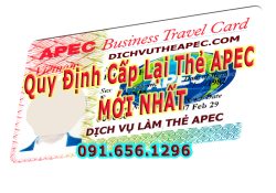 Quy định cấp lại thẻ Apec mới nhất