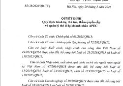 Quyết định 28/2026/QĐ-TTg