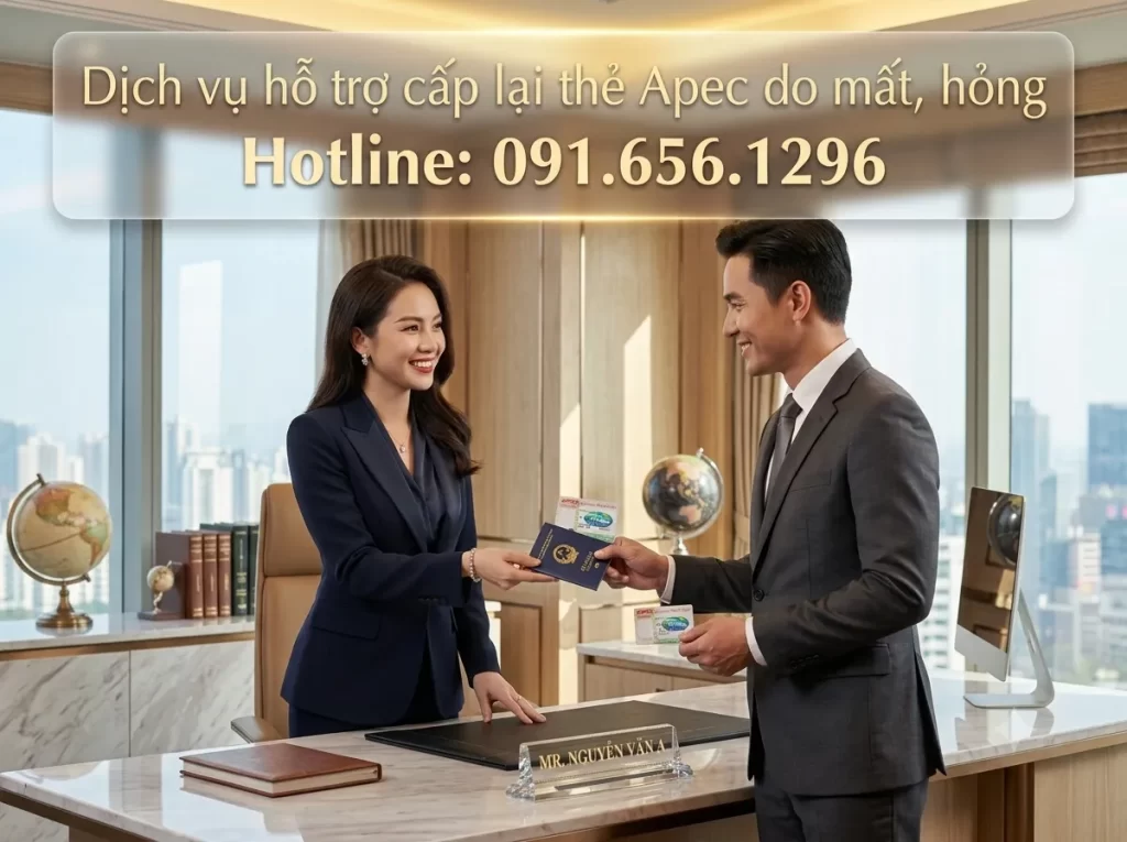 Dịch vụ hỗ trợ cấp lại thẻ apec do mất hỏng